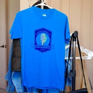 Vintage North Face Berkeley Tee, blue, size small.